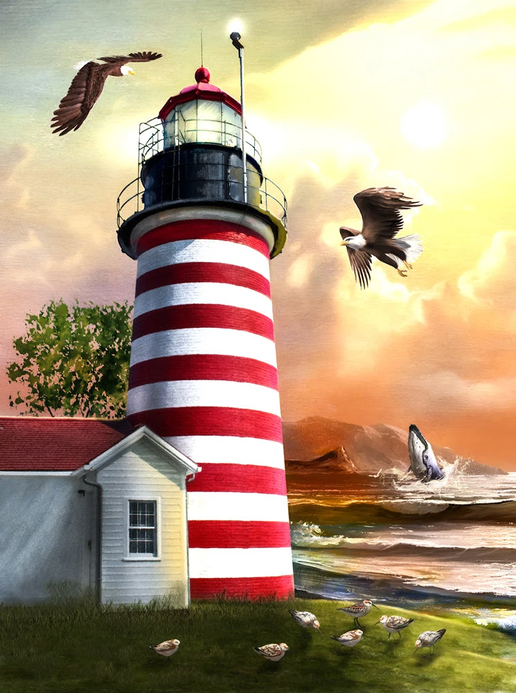West Quoddy Lighthouse Jigsaw Puzzle 1 West Quoddy Lighthouse Jigsaw Puzzle