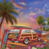 Surfer Sunset Jigsaw Puzzle