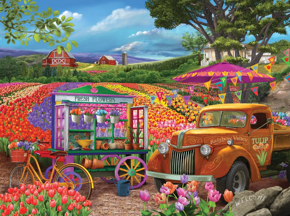 Roadside Tulips Jigsaw Puzzle 1 Roadside Tulips Jigsaw Puzzle