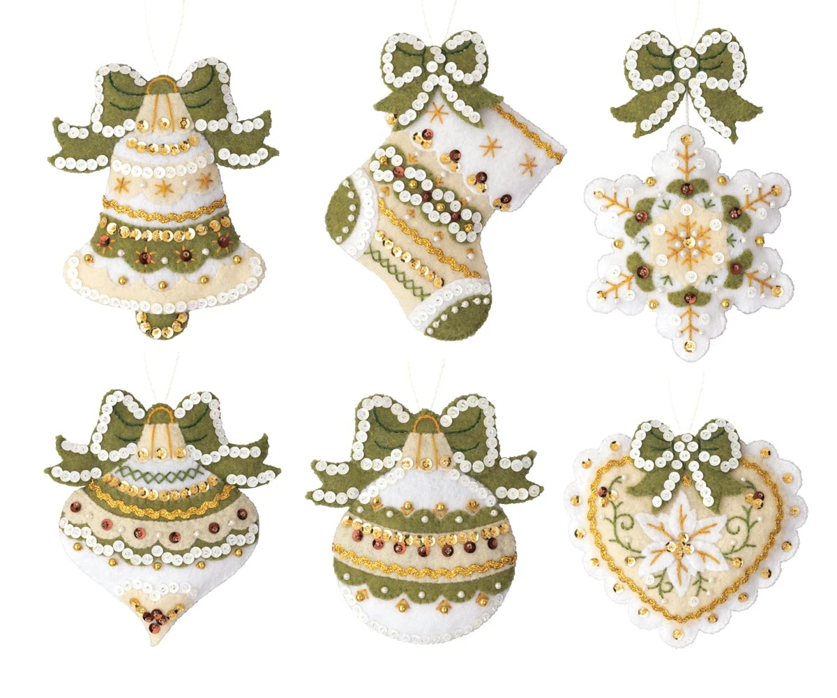Holiday Glitz Felt Ornament Kit 1 Holiday Glitz Felt Ornament Kit