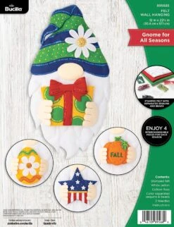 Gnome For All Seasons Wall Hanging Felt Kit -Clover Store 34361a