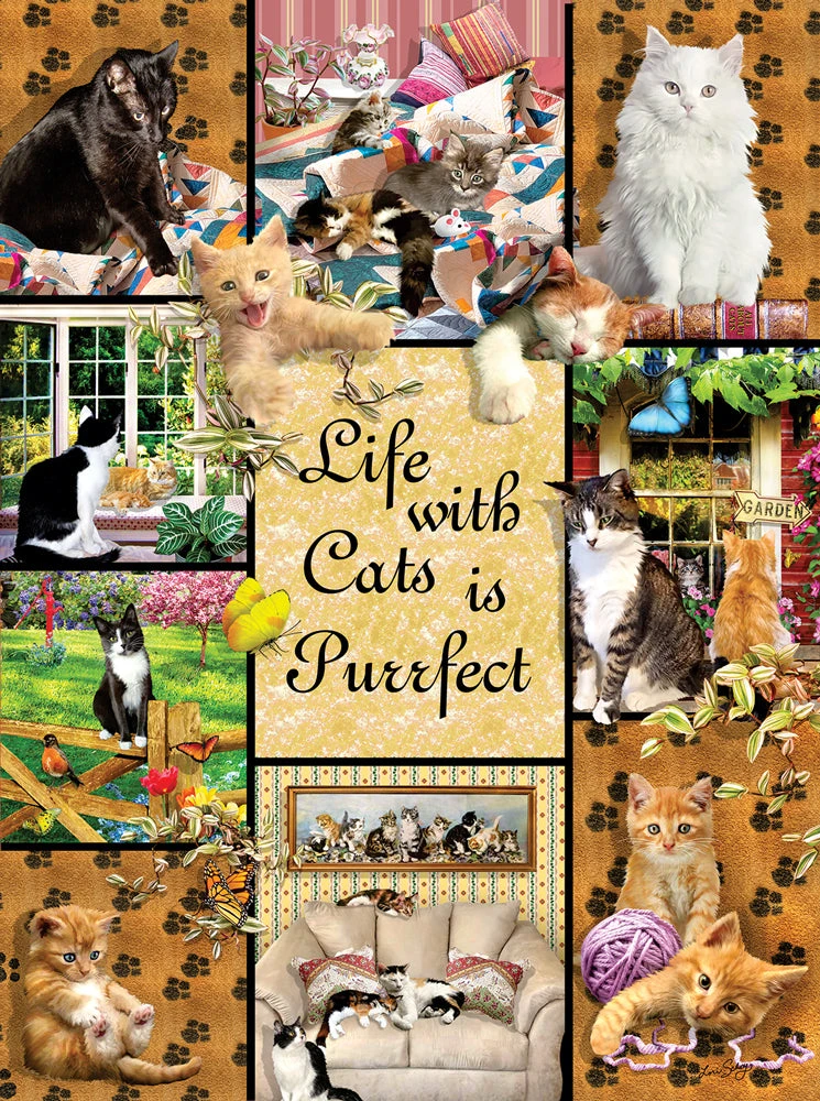Cats Make Life Purrfect Jigsaw Puzzle 1 Cats Make Life Purrfect Jigsaw Puzzle