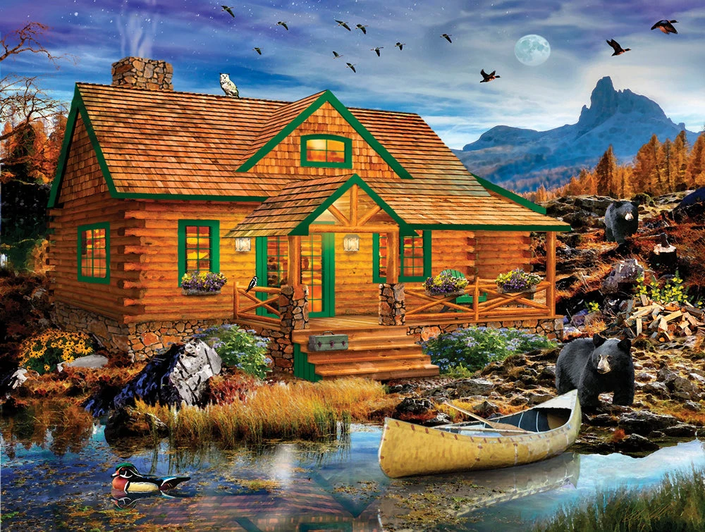 Blue Mountain Cabin Jigsaw Puzzle 1 Blue Mountain Cabin Jigsaw Puzzle