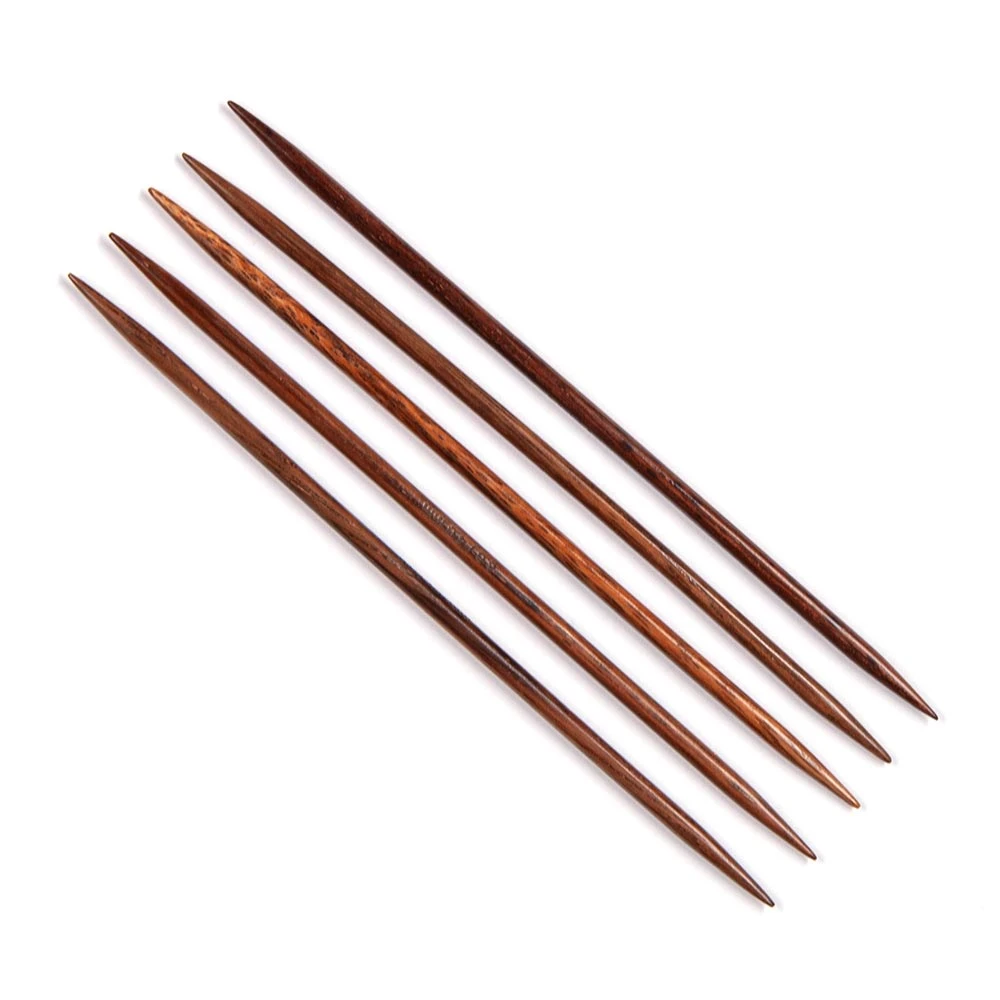 San Wood 6" Double Pointed Knitting Needles Set Of 5 1 San Wood 6" Double Pointed Knitting Needles Set Of 5