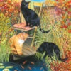 Cats And Koi Jigsaw Puzzle
