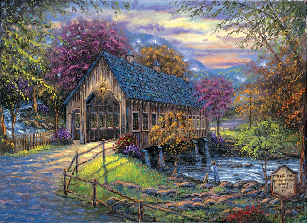 Emerts Cove Covered Bridge Jigsaw Puzzle 1 Emerts Cove Covered Bridge Jigsaw Puzzle