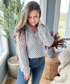 Granny Pop V-Neck Pullover 27 Granny Pop V-Neck Pullover -Clover Store 8 1