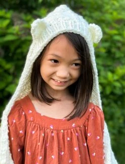 Paw Prints Hooded Scarf -Clover Store 96781e