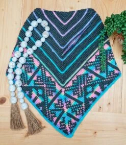 Triangle Crochet Cowl - Slate 14 Triangle Crochet Cowl - Slate -Clover Store 96920c