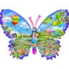 Garden Butterfly Shaped Jigsaw Puzzle