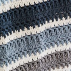 Stripe Upon Stripe Crochet Afghan 16 Stripe Upon Stripe Crochet Afghan -Clover Store AKP MM StripedStarlette 063