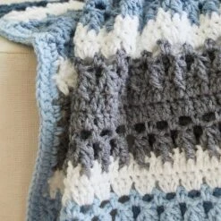 Stripe Upon Stripe Crochet Afghan 13 Stripe Upon Stripe Crochet Afghan -Clover Store AKP MM StripedStarlette 065