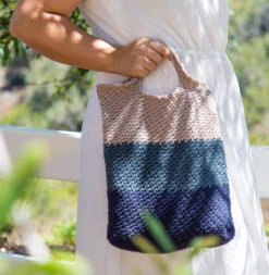 Striped Tote Bag -Clover Store Diagonal Chevron Bag Crochet Pattern wowm 39
