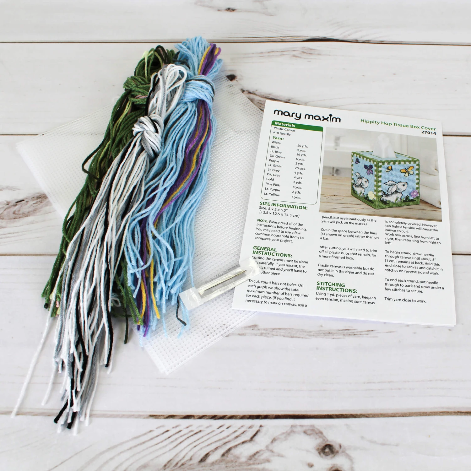 Hippity Hop Plastic Canvas Tissue Box Cover 2 Hippity Hop Plastic Canvas Tissue Box Cover - Image 2