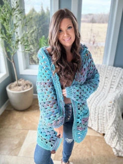 Chunky Granny Crochet Cardigan -Clover Store IMG 1950