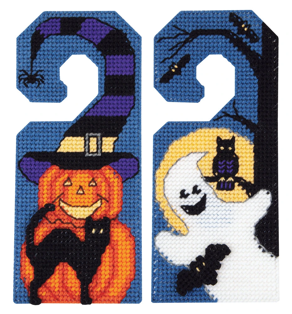Halloween Door Hangers Plastic Canvas Kit 1 Halloween Door Hangers Plastic Canvas Kit