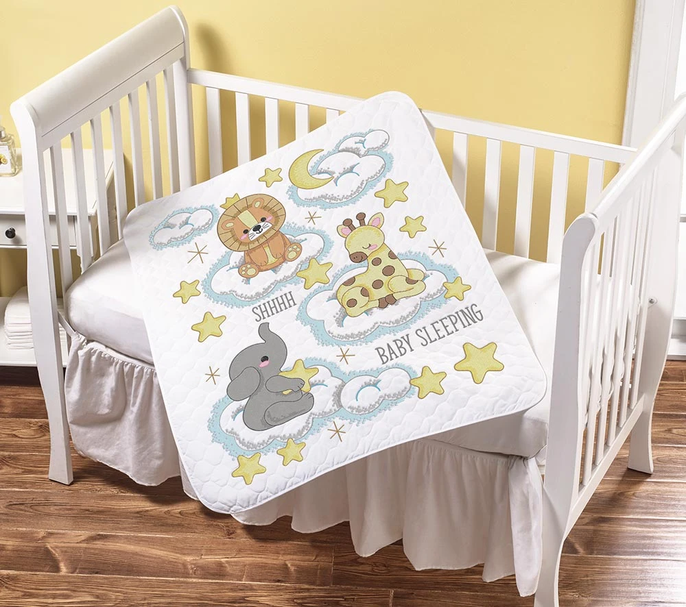 Lullaby Safari Crib Quilt Cover 1 Lullaby Safari Crib Quilt Cover