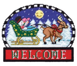Snowman Welcome Plastic Canvas Kit