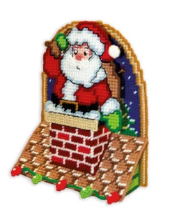 Rooftop Santa Plastic Canvas Kit