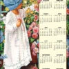 Girl In Garden 2025 Felt Sequin Calendar