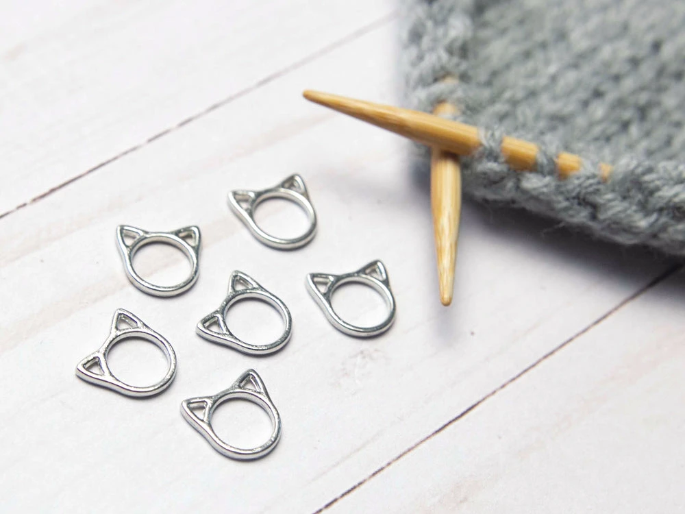 Cat Ears Closed Ring Stitch Markers 1 Cat Ears Closed Ring Stitch Markers
