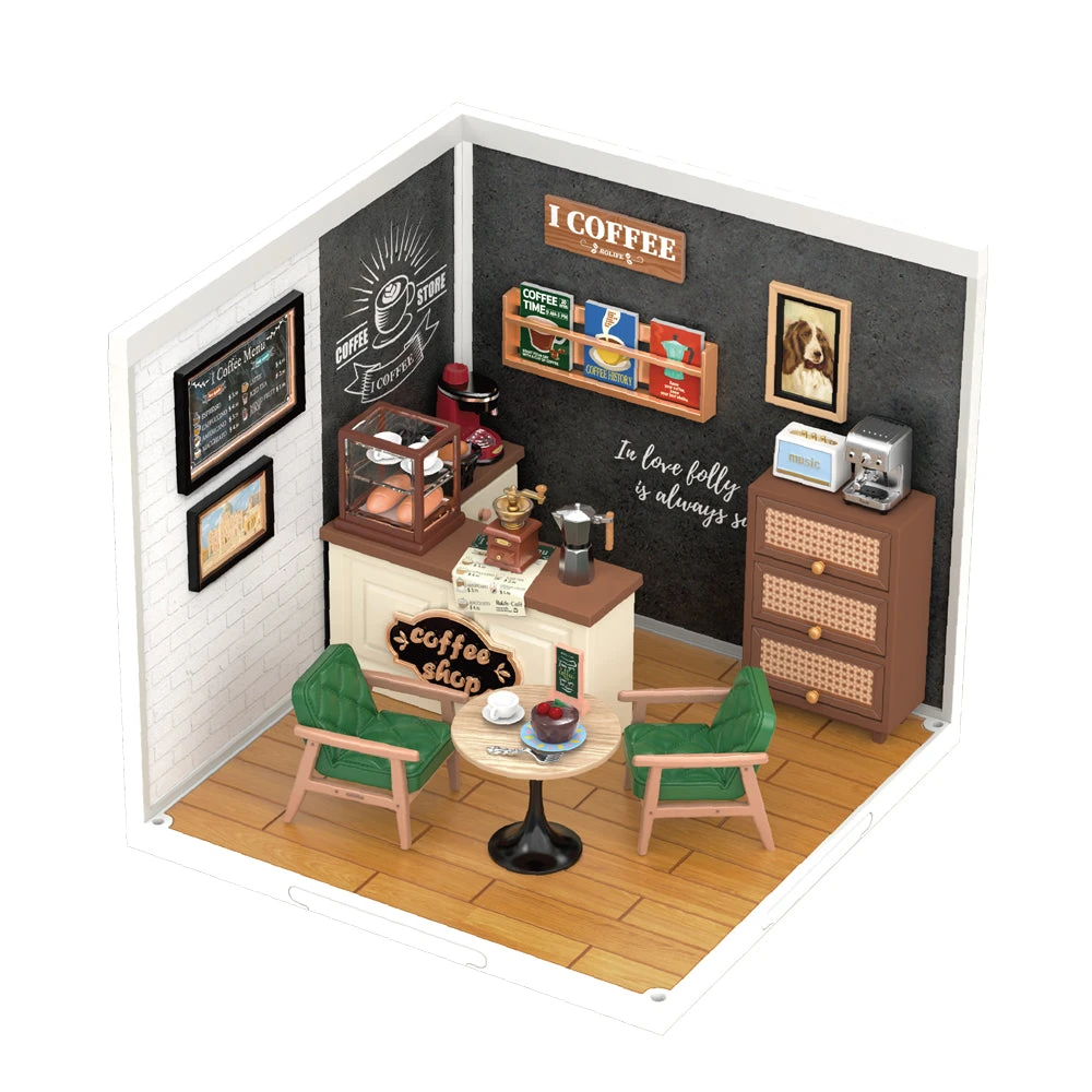 Robotime Daily Inspiration Cafe Miniature House 1 Robotime Daily Inspiration Cafe Miniature House