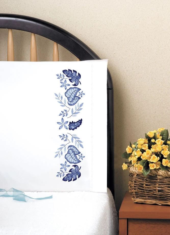 Blue Leaves Pillowcases 1 Blue Leaves Pillowcases