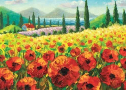 Field Of Poppies Jigsaw Puzzle