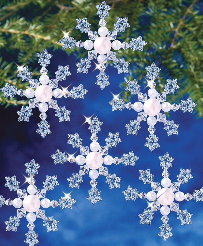 Azure Snowflakes Beaded Ornament Kit 1 Azure Snowflakes Beaded Ornament Kit