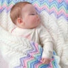 Ripples In Rainbow Baby Blanket