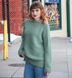 Boyfriend Sweater 16 Boyfriend Sweater -Clover Store M95110 succulent