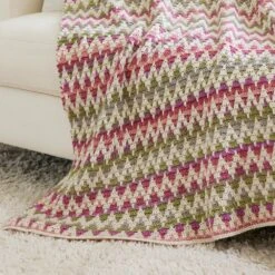 Mosaic Waves Afghan -Clover Store M95229d