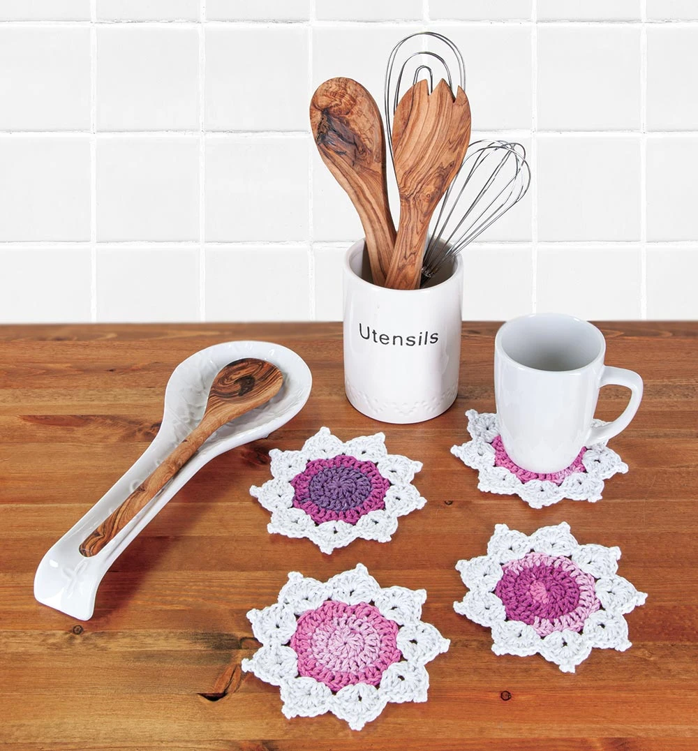 Spring Coasters Crochet Kit 1 Spring Coasters Crochet Kit