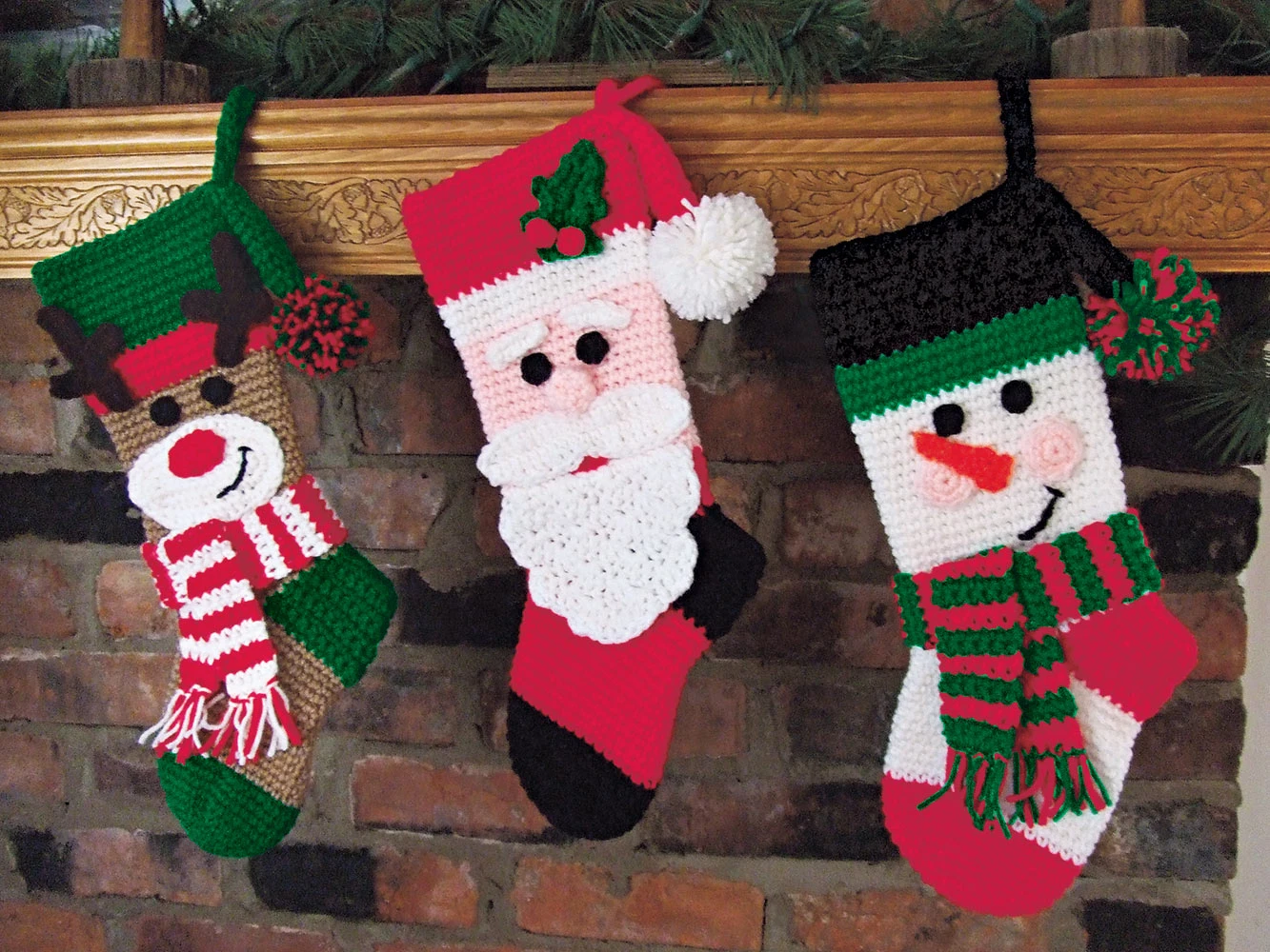Holly Jolly Crochet Christmas Stockings Kit 2 Holly Jolly Crochet Christmas Stockings Kit - Image 2