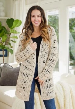 Stylish Lace Cardigan -Clover Store M96629c