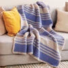 Linen Stitch Stripes Blanket