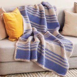 Linen Stitch Stripes Blanket