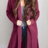 Mauve-a-lous Duster Cardigan