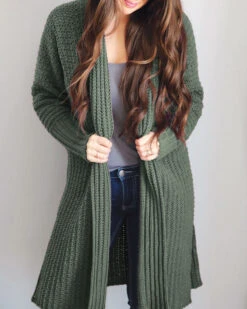 Mauve-a-lous Duster Cardigan 10 Mauve-a-lous Duster Cardigan -Clover Store M96728 Spruce