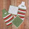 Joyful Holiday Crochet Kitchen Set