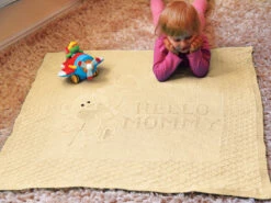 Hello Mommy Blanket -Clover Store M97810TOASTED ALMOND