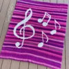 Music Notes & Treble Clef Blanket