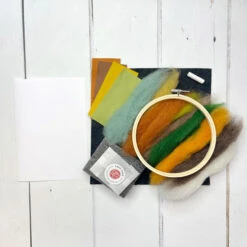 Pumpkin In A Hoop Needle Felting Kit -Clover Store NF307 Contents 1