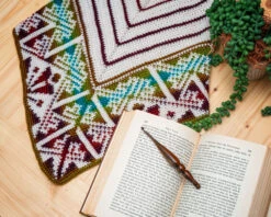 Triangle Crochet Cowl - White -Clover Store Prism Triangle Cowl 8