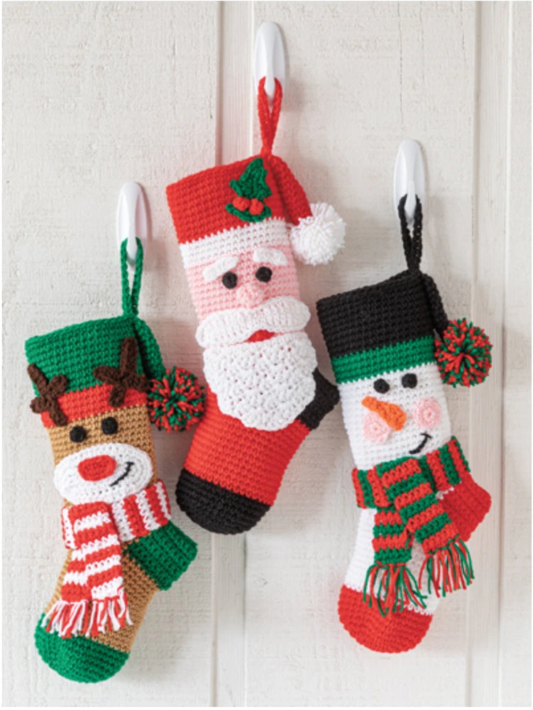 Holly Jolly Crochet Christmas Stockings Kit 1 Holly Jolly Crochet Christmas Stockings Kit