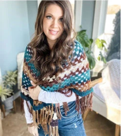 Feathered Fall Crochet Shawl -Clover Store Screen Shot 2024 04 22 at 8.29.16 AM