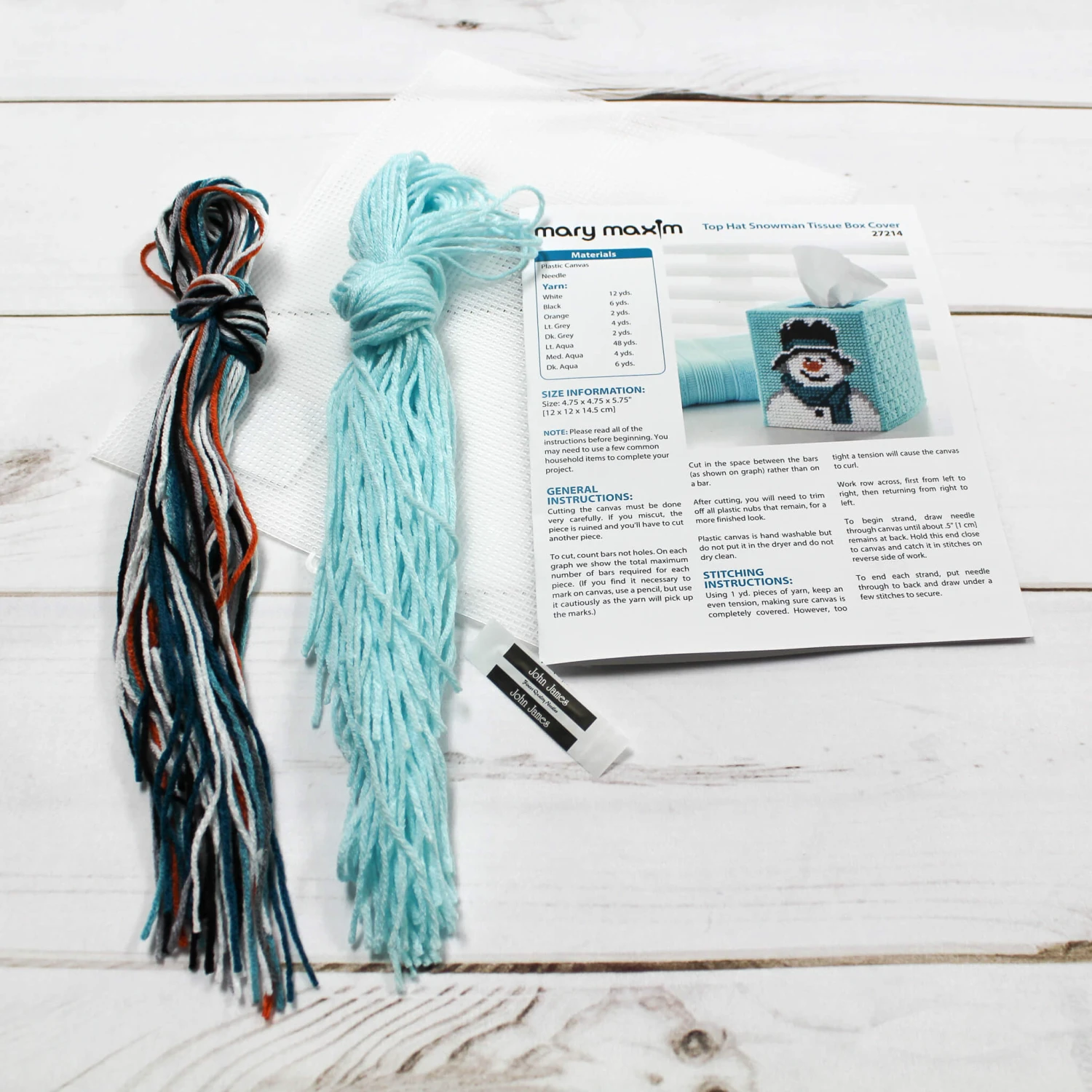 Top Hat Snowman Plastic Canvas Kit 2 Top Hat Snowman Plastic Canvas Kit - Image 2