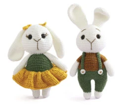 Mr. & Mrs. Bunny Crochet Kit -Clover Store bunnies