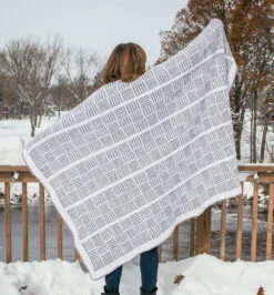 Chequered Plaid Afghan -Clover Store img 1099