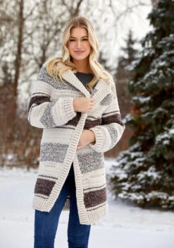 Naturally Stripes Cardigan -Clover Store kp 6783